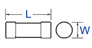 Cartridge Fuse Dimensions Diagram