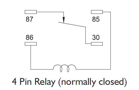 4 pin normally closed relay schematic