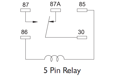 5 pin changeover relay schematic