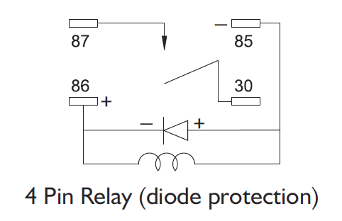 Relay schematic (Diode Protected)