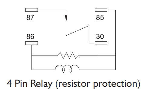 Relay schematic (Resistor Protected)