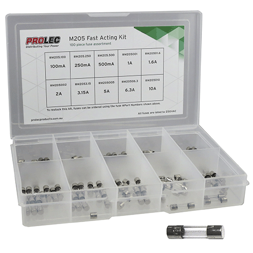 Cartridge Fuse Kits 5x20mm Fuses (M205) | Genuine & Latest Product