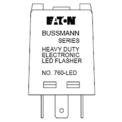 Bussmann No-760-LED Flasher with 6.3mm terminals